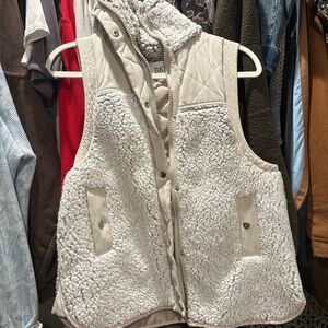 BKE Cream Sherpa Vest